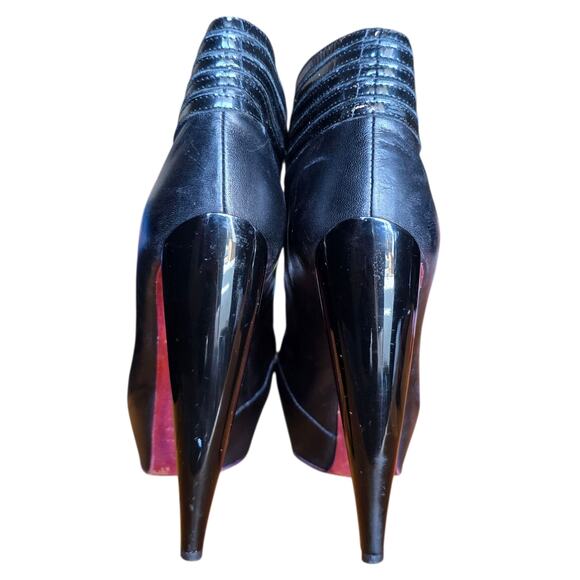 Alexander Mcqueen Runway Platform Booties 38 7.5 8 Black Stitching Collectors - Picture 6 of 8